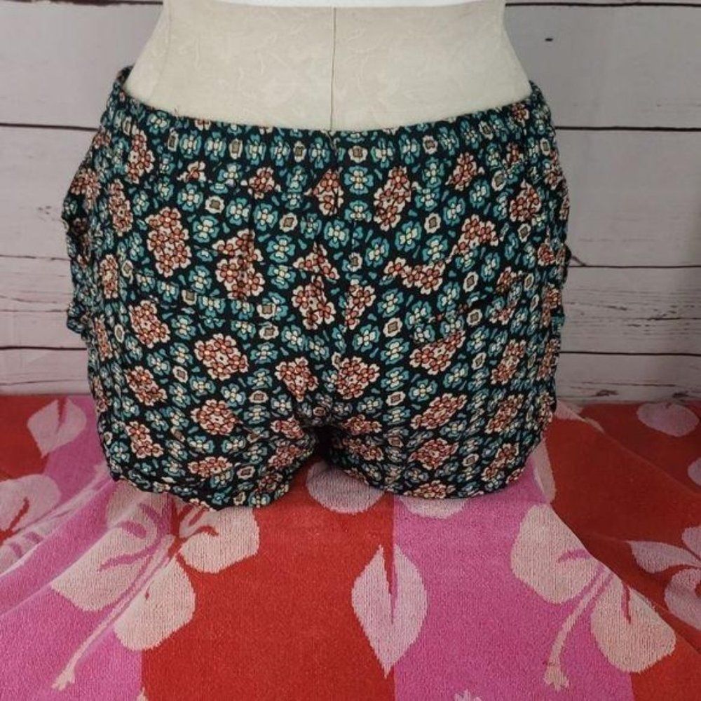 American Rag Bold Floral Print Elastic Drawstring Waist‎ Size Small Shorts - Picture 2 of 8
